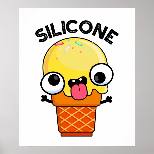 Poster Silicone Funny Sorvete Cone Pun (Frente)