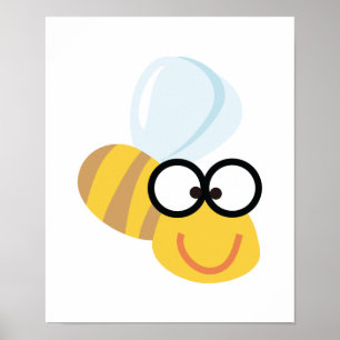 Poster silly goofy bumble bee