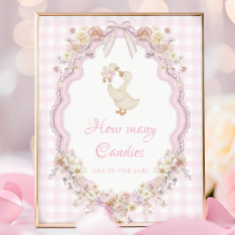 Poster Silly Goose Baby Shower Guess How Many Candies