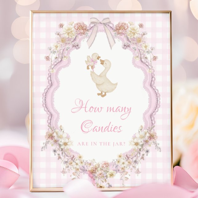 Poster Silly Goose Baby Shower Guess How Many Candies (Criador carregado)