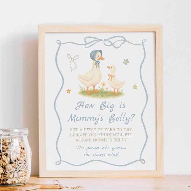 Poster Silly Goose Baby shower How Big is Mommy's Belly  (Criador carregado)