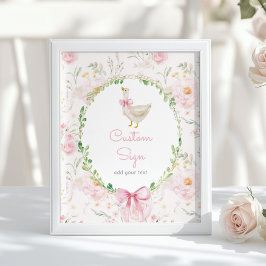 Poster Silly Goose Blush Pink Bow Custom