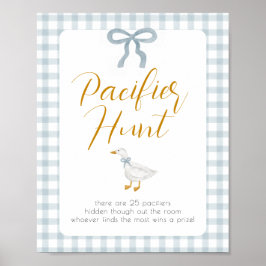 Poster Silly Goose Pacifier Hunt Baby Shower Game 