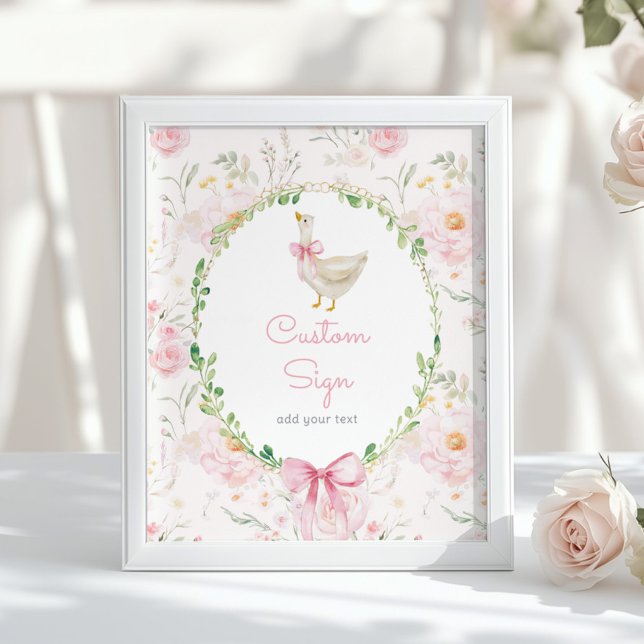Poster Silly Goose Rosa Choque Arco Personalizado (Criador carregado)