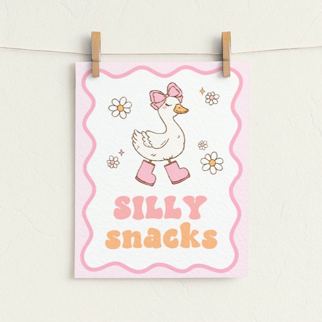 Poster Silly Snacks Goose Table Sign (Criador carregado)