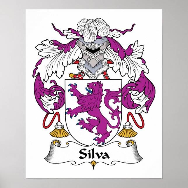 Póster Silva Family Crest (Frente)