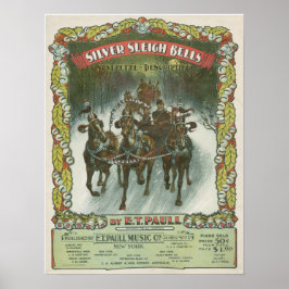 Póster Silver Sleigh Belts Música Vintage