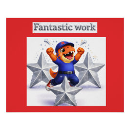 Póster Silver star celebration poster