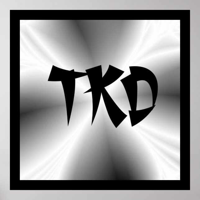 Póster Silver Taekwondo TKD (Frente)