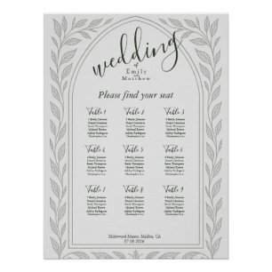 Póster Silverleaf Elven Seating Chart