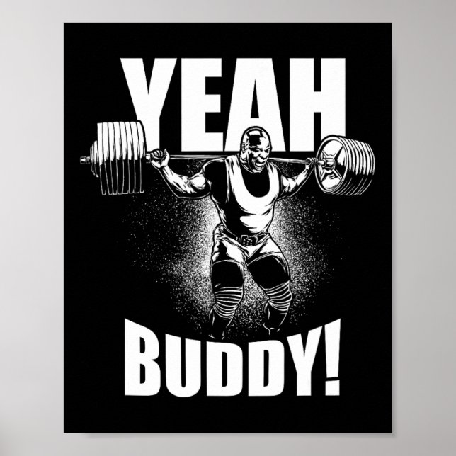 Poster Sim Buddy - Ronnie Coleman Squat - Motivação Gym (Frente)