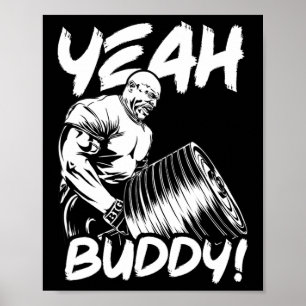 Poster Sim Buddy - Ronnie Coleman T-bar Row - Gym Motiva