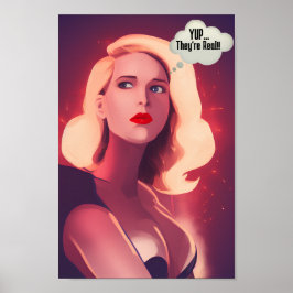 Poster "Sim, eles são reais" Canvas de arte Pop
