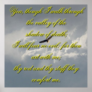 Póster Sim Embora eu caminhe pelo Vale do Posto da Morte