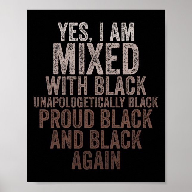 Poster Sim, Estou Misturado Com História Negra Mês Prou N (Frente)