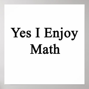 Póster Sim eu aprecio a matemática