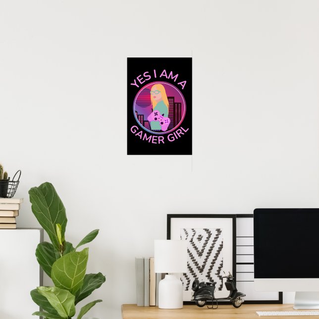 POSTER SIM EU SOU UMA GAROTA GAMER (Escritório em casa)