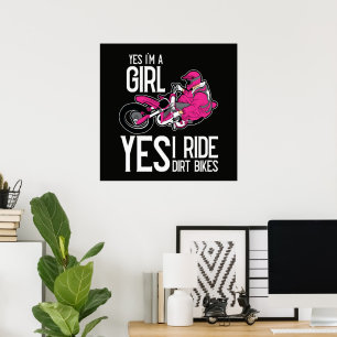 Poster Sim, eu sou uma garota Sim, eu ando de moto de ter