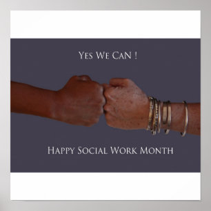 Poster Sim Podemos, Feliz Mês de Trabalho Social