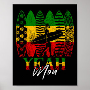 Poster Sim Rastafari Raízes Jamaicano Surfe Rasta Re