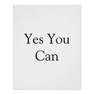 Póster Sim você pode motivacional inspirador adicionar no