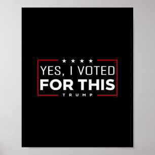 Poster Sim, Votei Neste Trump - Arte Política Patriótica