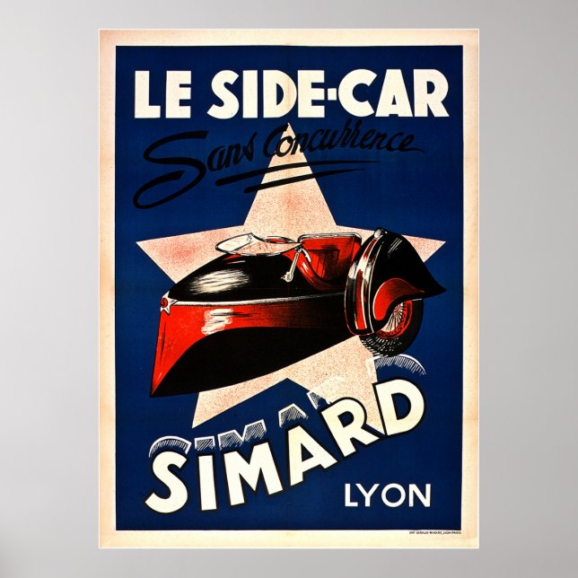 Póster Simard - Le Side Car - Lyon Vintage (Frente)