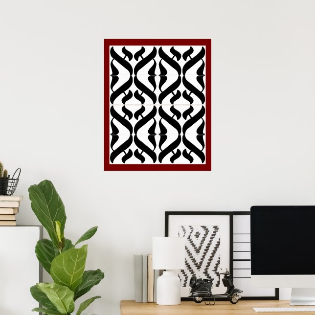 Poster Símbolo Aleph Reflexão  (Escritório em casa)