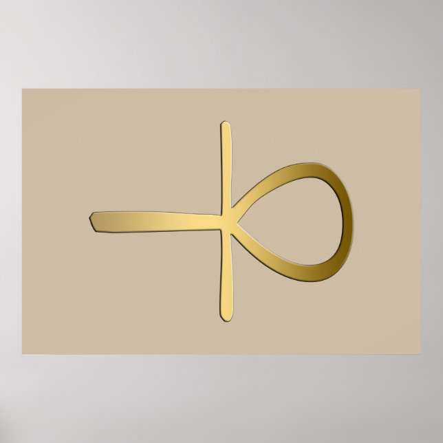Póster Símbolo Ankh atravessando o Egito (Frente)