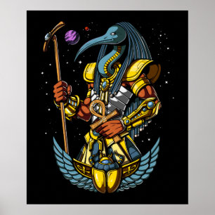 Poster Símbolo antigo do Deus Egípcio Ankh Scarab