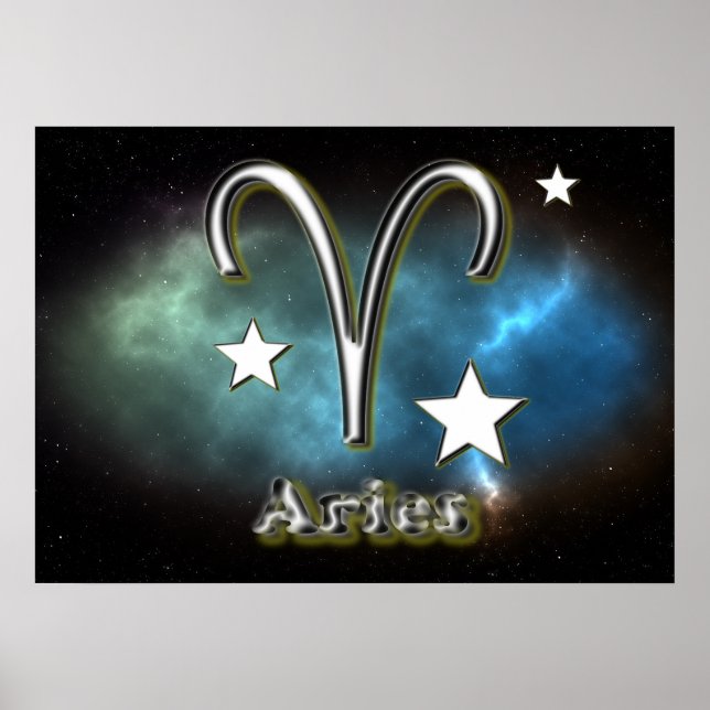 Póster Símbolo Aries (Frente)