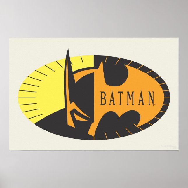 Póster Símbolo Batman | Logotipo da silhueta (Frente)