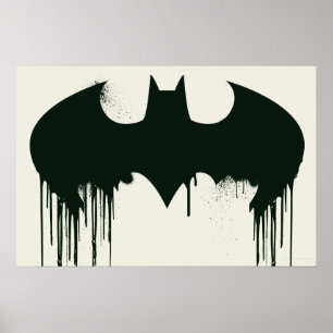 Póster Símbolo Batman Logotipo de tinta