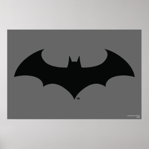 Póster Símbolo Batman Logotipo Silhuette Bat Simples