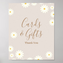 Poster Símbolo Bohemian Daisy Floral Cards & Gifts