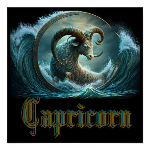 Póster Símbolo Capricorn Zodiac