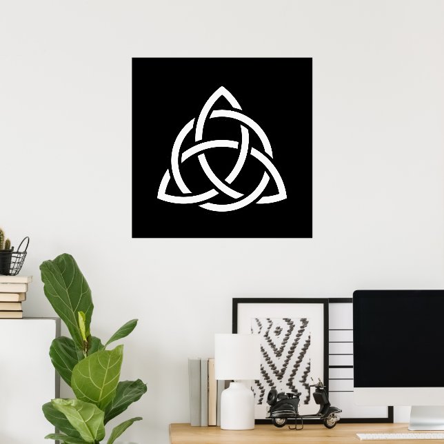 Poster Símbolo Celtic Trinity Knot Triquetra (Escritório em casa)