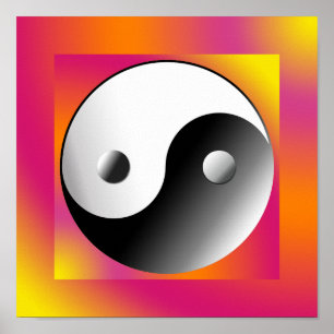 Poster Símbolo chinês Yin Yang