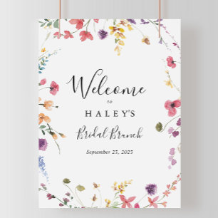Poster Símbolo Clássico de Bridal Floral Brunch