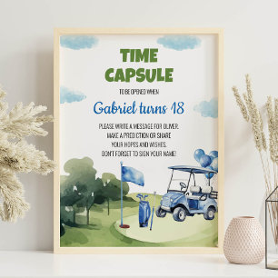 Poster Símbolo Clássico de Cápsula do Dia de Aniversário