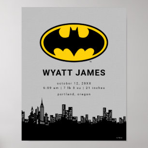 Poster Símbolo Clássico do Batman   Estatísticas de Nasci
