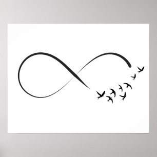 Póster Símbolo da andorinha da infinidade
