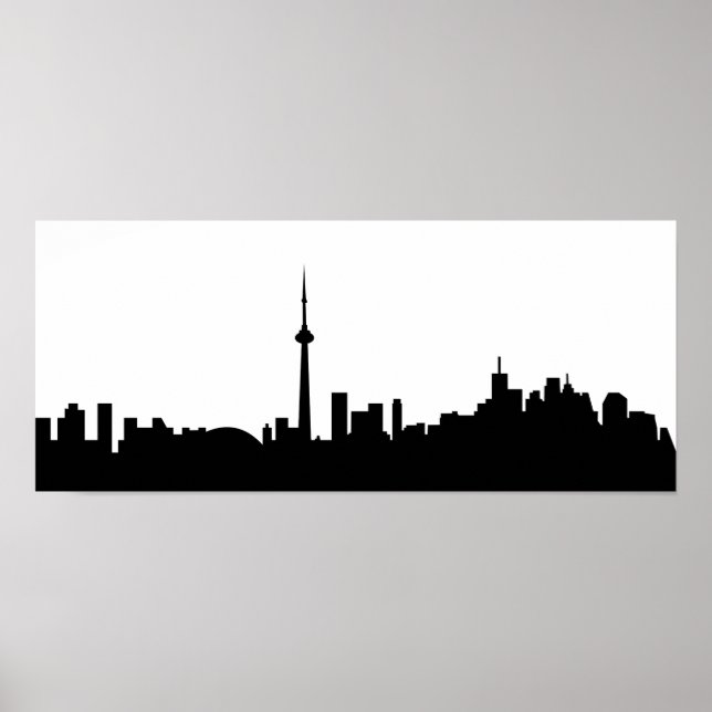 Poster símbolo da cidade canadense toronto simbolo preto (Frente)