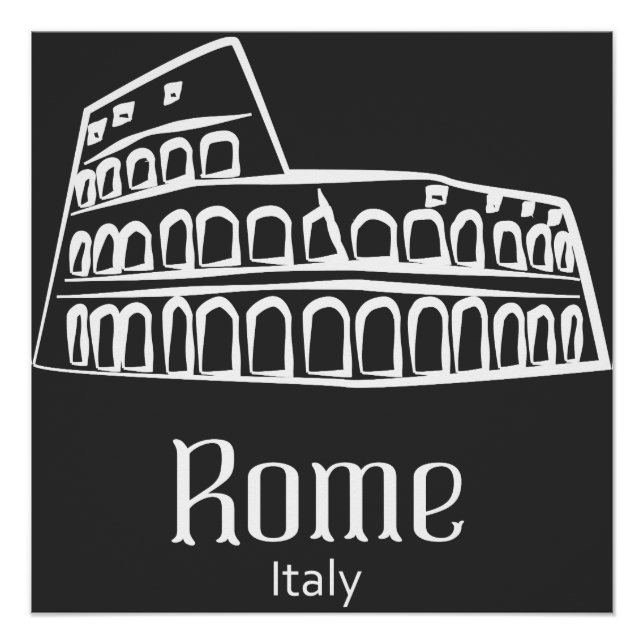 Póster Símbolo da cidade de Roma Itália (Frente)