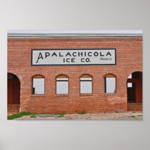 Poster Símbolo da Companhia de Gelo Apalachicola, Flórida