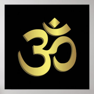 Poster Símbolo da ioga do OM (Aum) Namaste