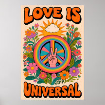 Símbolo da paz dos anos 70 Arte Pop