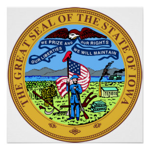 Póster Símbolo da república da américa do estado de Iowa