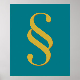 Póster Símbolo da Seção de Arte da Parede da Lei