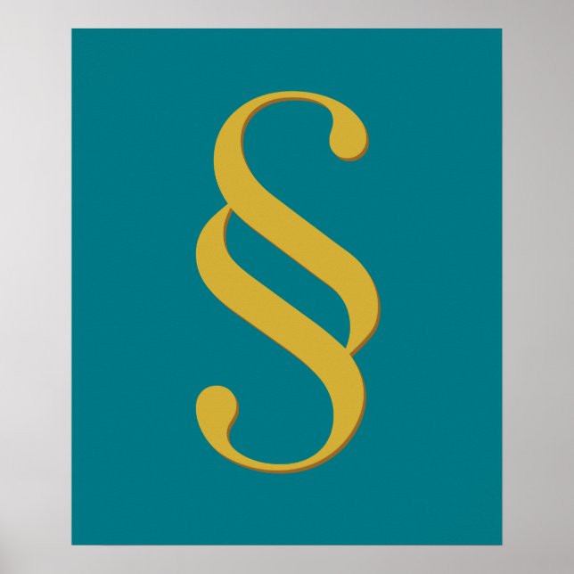 Póster Símbolo da Seção de Arte da Parede da Lei (Frente)